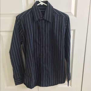 Red Level Nine dark blue button down shirt